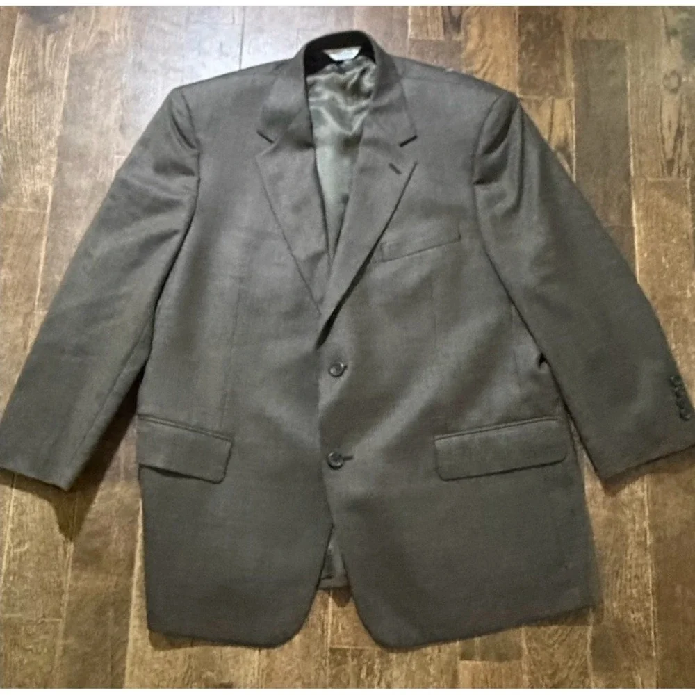 Men's Joseph & feiss 100% wool suit coat jacket 42 short Brown